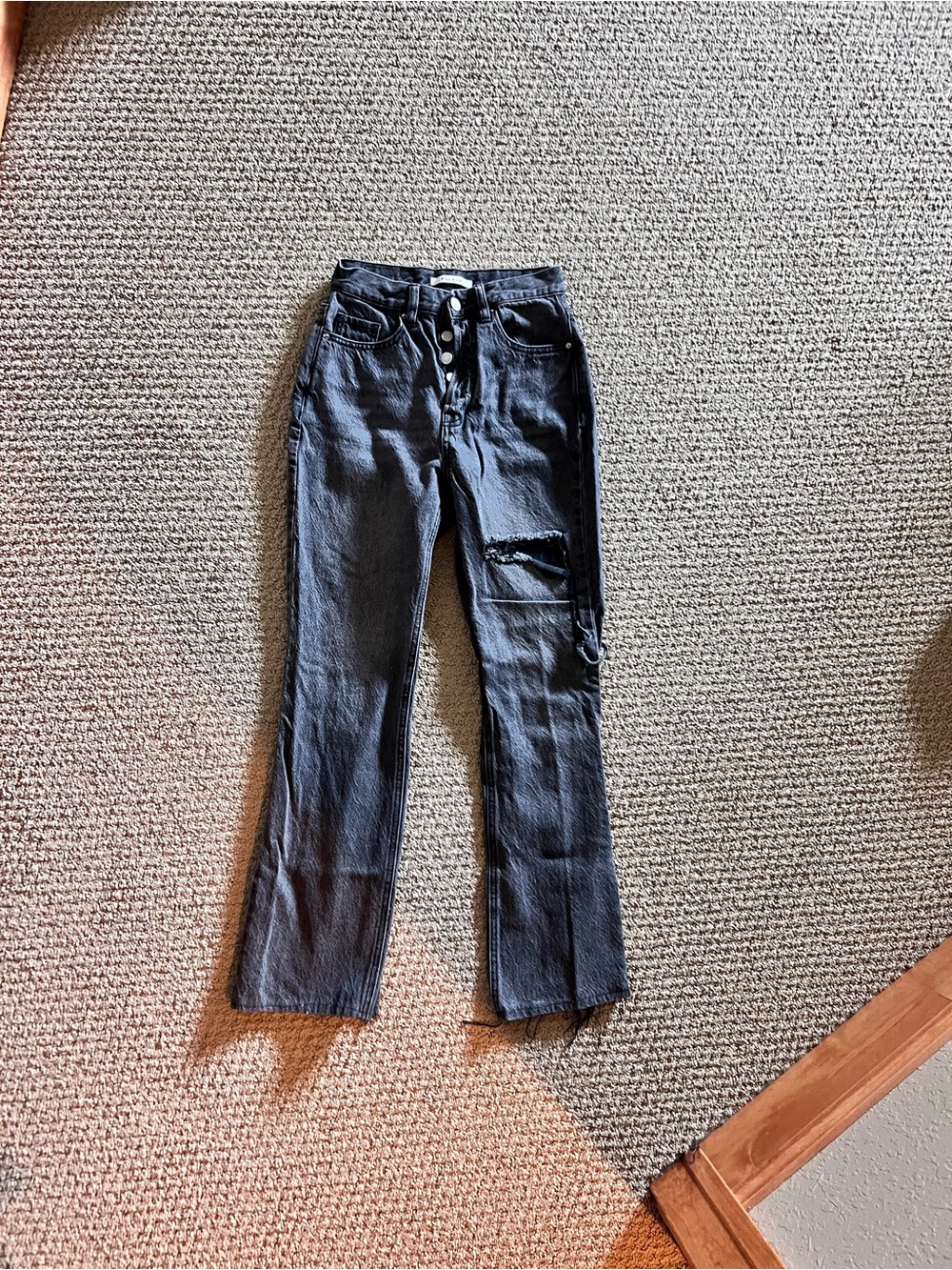 PACSUN Dark Gray Distressed Women's Jeans - size 24